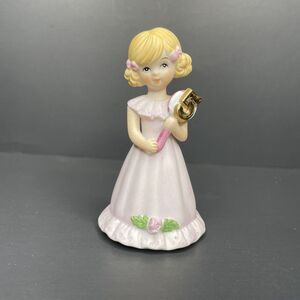 Vtg Enesco Growing‎ Up Birthday Girls Blonde Age 5 Porcelain Doll 1982 Figurine